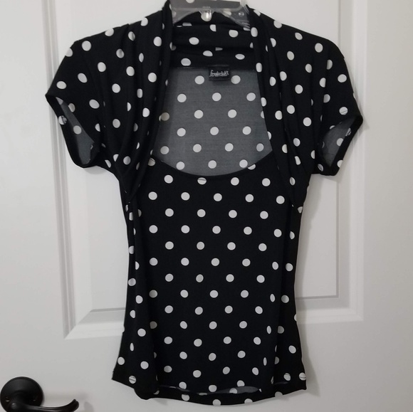 Polka Dot Caplet Top - Picture 1 of 2